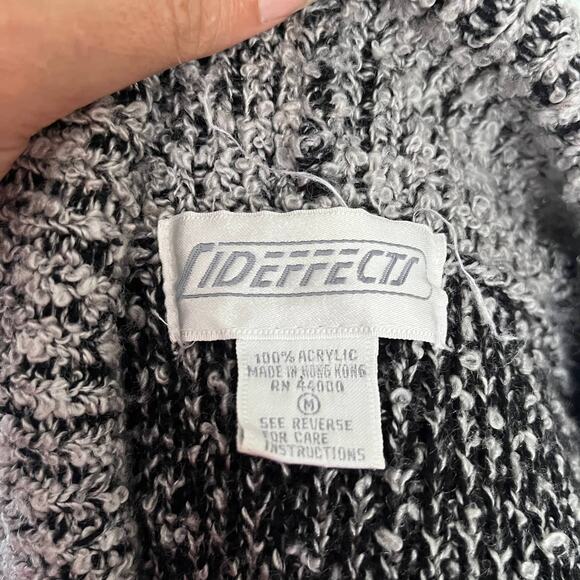 Vtg Y2K Side Effects Marled Cardigan Womens Sweater Sz M Chunky Knit Grandpa - Picture 9 of 12